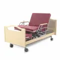 Медицинская кровать электрическая MED-MOS DB-2B (П) (светлое дерево) с функцией кардиокресло, поворотным креслом в правую сторону для лежачих больных