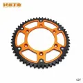 Звезда ведомая сталь и алюминий 520-52T MOTO Racing оранж.