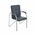 Стул Helmi hl-f03 самба, каркас металл алюминий, экокожа, черный, орех box2 344616