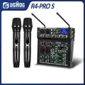 Беспроводной 4-канальный микшерный пульт караоке DGNOG R4-PROS микшер bluetooth 2 микрофона black
