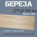 Ступень деревянная для лестниц из массива березы 40х300х800мм. сорт Экстра