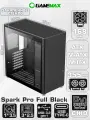 Корпус для ПК GAMEMAX Spark Pro Full Black (Черный, Midi-Tower, ATX Micro-ATX Mini-ITX CPU 168мм VGA 355мм Закаленное стекло USB3.0+Type C)