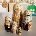 Матрешка деревянная детская развивающая игрушка 5 мест 15 см Орнамент