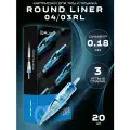 Картриджи для тату WJX Round Liner 0403RL 0.18 мм, 20 шт, одноразовые