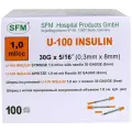 Шприц инсулиновый U-100 1мл 30G(0,3х8) инт. 100шт/уп SFM
