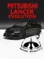 Машинка Mitsubishi Lancer Evolution. Металлическая модель автомобиля Мицубиси Лансер Эволюшн черный 15 см. Инерционная игрушка машина 1:32