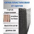 Сетка от кротов Г-8/1/5 ячейка 6х10мм рулон 0,95х5м Коричневый