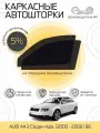 Шторки EscO PREMIUM 90-95% на Audi A4 2 (2000 - 2006) седан B6 на Передние двери, крепятся на Магнитах ЭскО /Каркасные автошторки