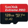 SanDisk 128 Гб Карта памяти microSDXC Extreme Pro (SDSQXCD-128G-GN6MA) Class 10 A2 V30 UHS-I, запись до 90 МБ/с