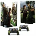 Наклейка виниловая защитная на игровую консоль Sony PlayStation 5 Fat Disc Edition, The Last of Us, полный комплект с геймпадами