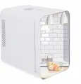 Холодильник маленький однокамерный 4л Camry AD8085 18,3х27х24,7см/ф-ция охлаждения/нагрева/ мини х-к переносной для продуктов/минибар/белый с зеркалом