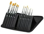 Кисти художественные набор 12 шт. в черном пенале, синтетика, Brauberg Art Classic, № 0-20, 200967
