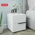 Тумба прикроватная Letta, ЛДСП, 4 ящика, белый глянец, 40 см х 39 см х 46 см