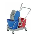 Тележка уборочная ACG двухведерная, ведро 2*18л с отжимом и реверсивной ручкой