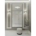 Зеркало в алюминиевой раме настенное ONE MIRROR 200х90 см. Серебро