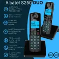 Радиотелефон Dect Alcatel S250 RU, АОН, громкая связь, черный