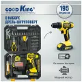 Шуруповерт GOODKING, аккумуляторный, 195 предметов, с набором инструментов