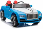 Электромобиль детский Tommy Rolls-Royce RR-10 синий, свет, музыка (USB, Bluetooth, AUX)