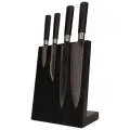 Подставка для ножей из дерева Woodinhome KS002SSOBL натуральный дуб, черный цвет