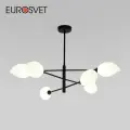 Люстра / Подвесной светильник с акриловыми плафонами Eurosvet Sinki 30189/6, 6 ламп, G9, черный