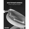 Чехол Yamcase, силикон, прозрачный черный глиттер, для AirPods Max, влагозащищенный