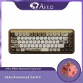 Akko MU01 Mountain Seclusion Wooden Беспроводная Игровая Клавиатура BT 5.0/2.4G И Механическая Игровая Клавиатура Type-C