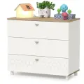 Детский комод Эйп 13.322, цвет белый/дуб белый, ШхГхВ 85х41,5х75 см.