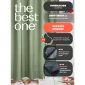 Штора для ванной Home One Waffle, 200х200, полиэстер, зеленый