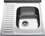 Мойка кухонная Kaiser KSS-6060 металлическая, 60x60, мойка для кухни, с крылом, квадратная, немецкая