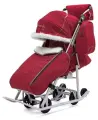 Санки-коляска Pikate Snowman бордо
