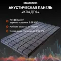 Акустический поролон Квадра темно-серый/лист 1000х500х50мм