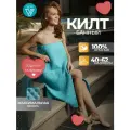 Килт для бани и сауны женский, вафельный Бохо, универсальный на липучке 85х140см, хлопок 100%, голубой, Votex