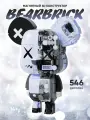 Конструктор JAKI Кибер мишка Bearbrick, 546 деталей, магнитный, серый