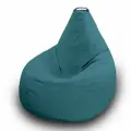 Кресло-мешок Груша, Puff Daddy, Голубой Велюр, XXXXL, 250 литров, КОМФОРТ, пуф, кресло, бескаркасная мягкая мебель