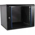 Шкаф настенный Цмо ШРН-Э-9.350-9005 9U 350 мм дверь стекло, черный