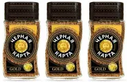 Черная Карта Кофе растворимый Gold, 47,5 г, 3 шт