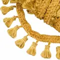 Бахрома для штор с кисточками, 5 см* 10 м, для текстиля и шитья, золотая, Айрис