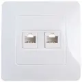 Двойная розетка Systeme Electric BLANCA, С/У, компьютерная, RJ45, категория 5E, белый BLNIS045451