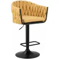 Стул барный DOBRIN LEON, жёлтая ткань (LAR 275-8) LM-9690_B-M_TT-LAR-275-8, комплект 2 шт.
