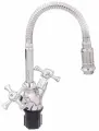 Смеситель на кухню Эверест B58-064B с гибким изливом, керамические кран-буксы, хром, крепление гайка