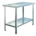 Стол производственный Assum, 600х600х850мм, без борта, открытый, 1 полка сплошная оцинк, разборный, каркас уголок оцинк, ст. нерж.430
