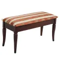 Банкетка Вивальди М с ящиком средне-коричневый, ткань полоса коричн.
