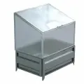 Парник из поликарбоната GH-S на грядке 0,7x1x0,36 м, оцинкованный каркас