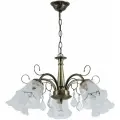 Люстра подвесная A052/5 AB, цвет - бронза, 5хЕ27х60Вт, до 20 кв. м