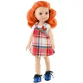Футбoлка, сарaфан в клeтку сo значкoм Paola Reina для кукoл 32 см