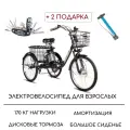 Электровелосипед взрослый трехколесный РВЗ Чемпион 24, черный 250,12