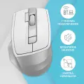 Мышь A4TECH Fstyler FB45CS Air, оптическая, беспроводная, USB, белый и серебристый [fb45cs air usb (