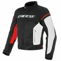 Мотокуртка мужская летняя Dainese AIR FRAME D1 TEX JACKET Black/White/Red, (р.56)
