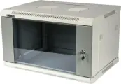 Шкаф коммутационный Lanmaster PRO TWT-CBWPG-4U-6X4-GY, настенный, стекло, IP20