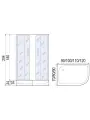Мономах ДУ 100/70/180 МЗ L Душевое ограждение с поддоном
